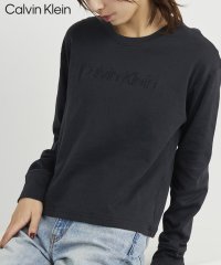 Calvin Klein/カルバン クライン Calvin Klein クルーネック プルオーバー トレーナー トップス カットソー 刺繍 ロゴ 長袖 ショート丈 QS7273E/507735572