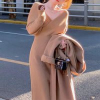 Forcement/フォースメント Forcement カシュクールニットワンピース/507735638
