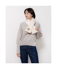 PAUL & JOE ACCESSORIES/ポールアンドジョー PAUL&JOE ブローチ付 フェイクファーマフラー /506865668