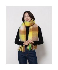 FURLA/ウール混 カラーブロックボリュームマフラー／40cm幅/506865675
