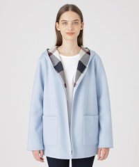 BLUE LABEL CRESTBRIDGE/クレストブリッジチェックリバーシブルダンボールミディ丈コーディガン/507628561