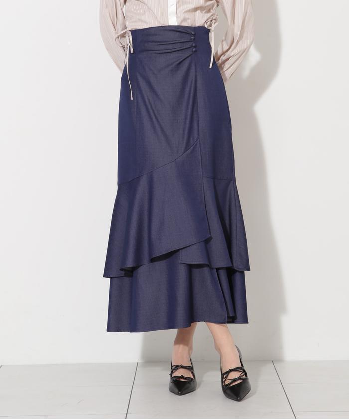 JILLSTUART オリビアティアードプリントスカート