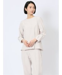 m.f.editorial/エムエフエディトリアル m.f.editorial ダブルクロス ペプラム プルオーバーブラウス ライトグレー(セットアップ可能)/507736601