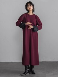 MAYSON GREY/メイソングレイ MAYSON GREY 配色袖口フレアワンピース≪洗濯機で洗える≫/507736882