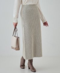 SHOO・LA・RUE Cutie Blonde/【セットアップ可】リブ編みの縦ラインですっきり見え ニットナロースカート/507736913