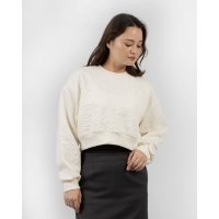 STYLEBLOCK/スタイルブロック STYLEBLOCK 花柄ふくれジャガードカットソークロップドプルオーバー/507737047