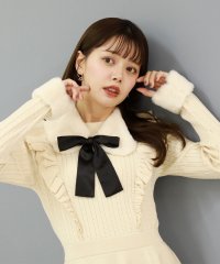 Cheek/チーク Cheek ファーティペット付ミニニットワンピース/507737710