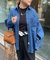 Rie Miller/【RM denim】刺繍入りビッグデニムシャツ/507714371