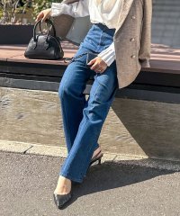 Rie Miller/【RM denim】センタープレスハイウエストデニム/507714378