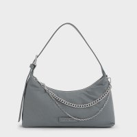 CHARLES & KEITH/ナイロン チェーンリンクトラペーズショルダーバッグ/507737679