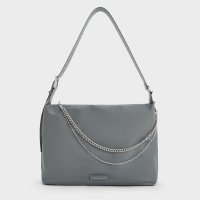 CHARLES & KEITH/ナイロン チェーンリンクスローチーホーボーバッグ/507737680