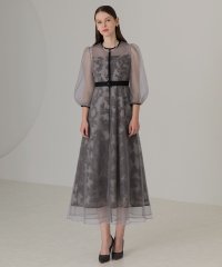 Leja/レジャ Leja チュールパイピングリーフベルトAラインドレスワンピース美脚効果結婚式 パーティードレス 成人式 20代 30代 40代/507737699