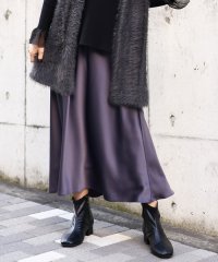 eur3/【大きいサイズ】サテンバックフレアスカート/507738277