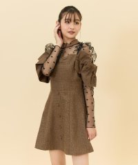 REDYAZEL/シャーリングショルダーミニワンピース/507738294