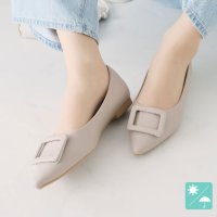 VIVIAN/ヴィヴィアン VIVIAN ポインテッドトゥバックルモチーフフラットレインシューズ/507738706