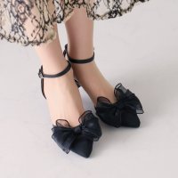 VIVIAN/ヴィヴィアン VIVIAN シアーリボンポインテッドトゥセパレートパンプス/507738708