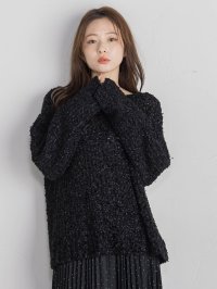 QUEENS COURT/クイーンズコート QUEENS COURT モヘア混リボンヤーンニュアンスニット≪手洗い可能≫/507739260