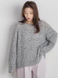 QUEENS COURT/クイーンズコート QUEENS COURT モヘア混リボンヤーンニュアンスニット≪手洗い可能≫/507739260