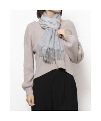 FURLA/カシミヤ波付 ラメチェックラインストーンマフラー／30cm幅/506865676