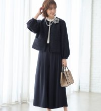 Viola e Viola/ヴィオラ エ ヴィオラ Viola e Viola 【4点セット】入学式卒業式に！ふんわりパフ袖カットジャケットセットスーツ＜M～5L＞/507160411