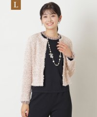TO BE CHIC(L SIZE)/【L】コットンニットツイード カーディガン/507716618