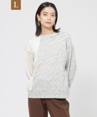 エヴェックス バイ クリツィア　Lサイズ/【L】【ウォッシャブル】ゼブラジャカードコンビプルオーバーカットソー/507723405