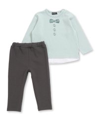 BeBe/蝶ネクタイプリント長袖Tシャツ+パンツセット(80~90cm)/507724898