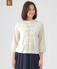 TRANS WORK(L)/【L】【ウォッシャブル】ストレッチファイユブラウス/507734730