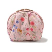 exrevo/エクレボ exrevo ポーチ 大きめ シフォン かわいい マチ 自立 花柄 春夏 大容量 機能的 ナプキン 化粧ポーチ 大人可愛い 仕切り/507741178