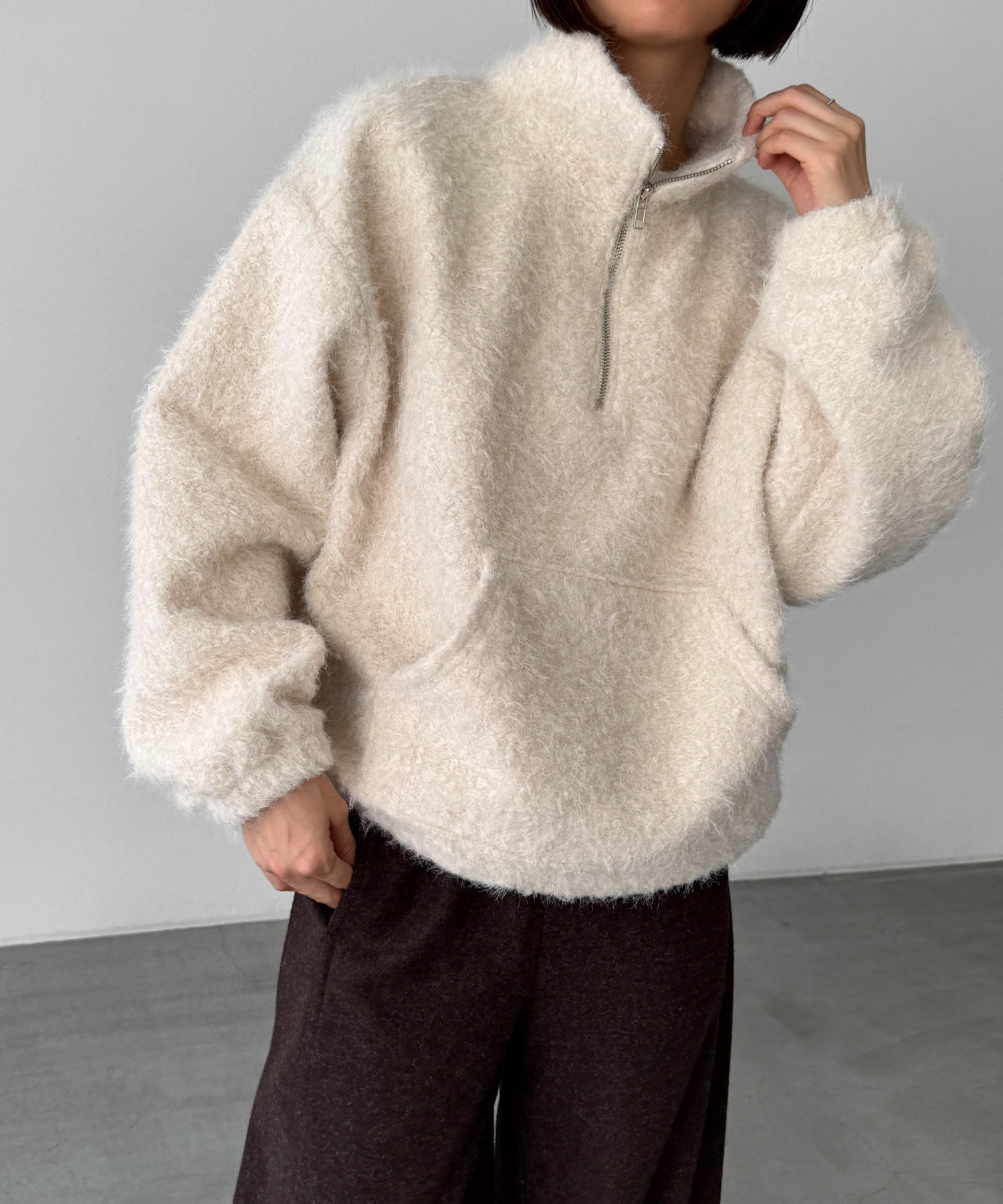 canal jean El mar フェザーハーフジップニット セール】キャナルジーン CANAL JEAN El mar フェザーハーフ