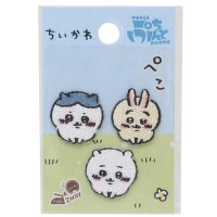cinemacollection/シネマコレクション cinemacollection ちいかわ ワッペン 刺繍ワッペン 2Way 3枚入り ぺこ コッカ 手芸用品 アイロン シール キャラクタ/507741315
