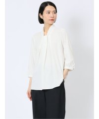 m.f.editorial/エムエフエディトリアル m.f.editorial 立衿ボウタイ風 7分袖プルオーバーブラウス/507741516