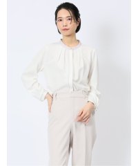 m.f.editorial/バンドカラーパイピング 8分袖比翼ブラウス/507741519