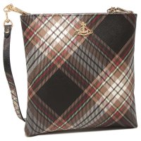 Vivienne Westwood/ヴィヴィアン ウエストウッド Vivienne Westwood ショルダーバッグ ダービー スクエア ブラウン ブラック レディース VIVIENNE WES/507741646