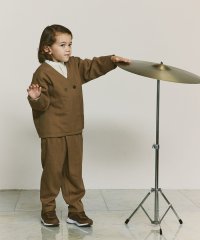 green label relaxing （Kids）/チェック ノーカラージャケット + タックパンツ セット / キッズ 100cm－130cm/507741894