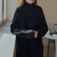 Forcement/フォースメント Forcement ハーフジップニットロングワンピース/507742374