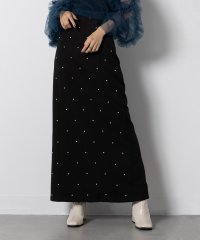 MAISON BREEZE/メゾンブリーズ MAISON BREEZE T/R/Puツイル パール付き スカート ロングスカート スリット タイトスカート Aライン ロング丈 XNN/507741843