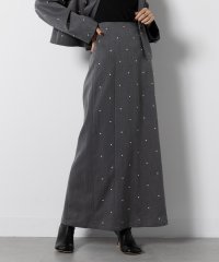 MAISON BREEZE/メゾンブリーズ MAISON BREEZE T/R/Puツイル パール付き スカート ロングスカート スリット タイトスカート Aライン ロング丈 XNN/507741843