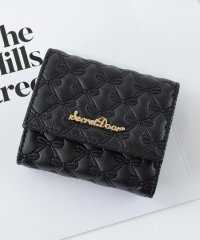 SECRET DOOR/シークレットドア SecretDoor リボン 刺繍 ボックスコイン3つ折財布 ミニ財布 ボックスコイン三つ折り財布 ミルクティー/507742367