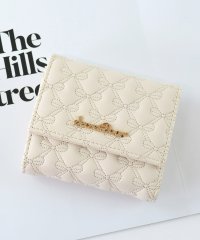 SECRET DOOR/シークレットドア SecretDoor リボン 刺繍 ボックスコイン3つ折財布 ミニ財布 ボックスコイン三つ折り財布 ミルクティー/507742367