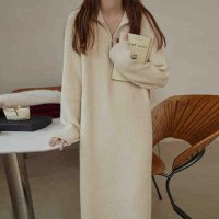 Forcement/フォースメント Forcement ハーフジップニットロングワンピース/507742374