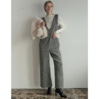 Re:EDIT/リエディ Re:EDIT [2024－25 WINTER COLLECTION][低身長/高身長サイズ有]ツイード深Vネック金ボタンサロペット/507742548
