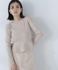 NATURAL BEAUTY BASIC/シアーショルダーペプラムニット/507743123