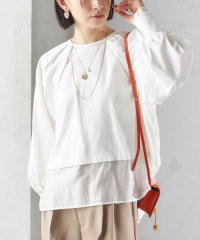 SHIPS WOMEN/〈手洗い可能〉シアー コンビ タック プルオーバー/507743531