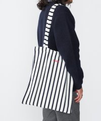 SHIPS MEN/【WEB限定】SHIPS: パイル ストライプ SHIPSロゴ エンブロイダリー トート バッグ/507743796