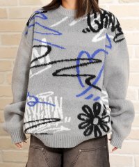 1111clothing/ワンフォークロージング 1111clothing タギング モヘアライク ニット/507743917