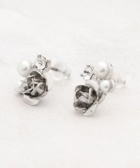 grove/フェイクパールメタルローズピアス/507744166