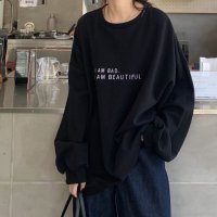 Belle Cie/ベルシー Belle Cie スウェット トップス 裏起毛 トレーナー ロゴ シンプル 秋冬 レディース 韓国ファッション かわいい 20代 30代 40代 5/507760735