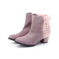 GALLERY/ギャラリー gallery キッズ ジュニア 女の子 ブーツ 5092 ショートブーツ おしゃれ ファー 暖かい 歩きやすい モンモン/507761733