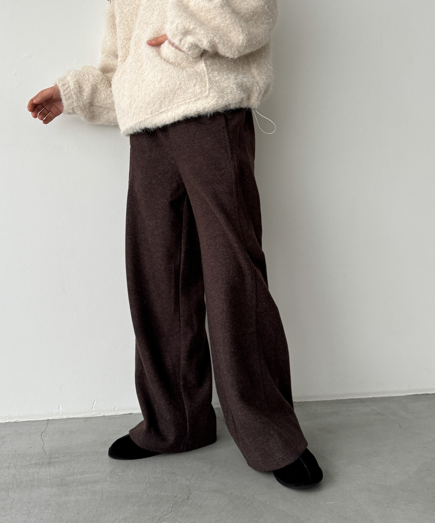 HERMES サイドセリエボタン ショートパンツ ウール ブラウン 38